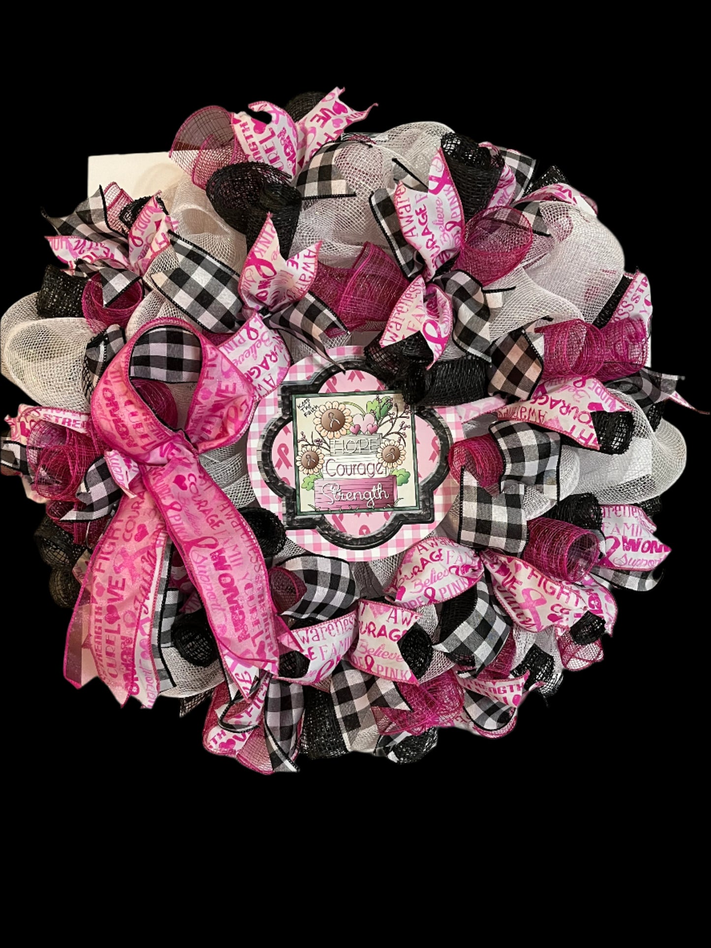 Breast Cancer Awareness Wreath
