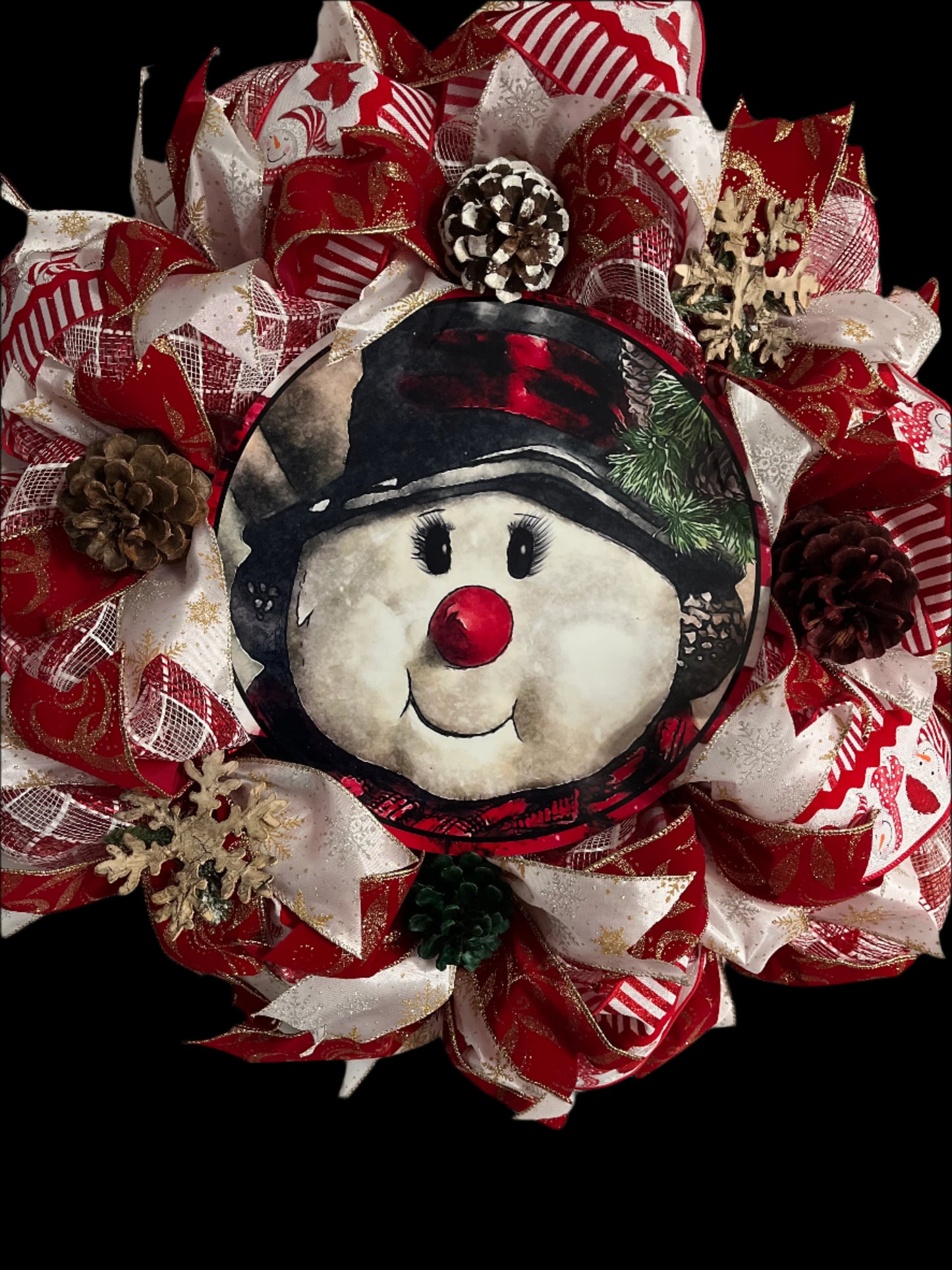 Happy Snowman Wreath