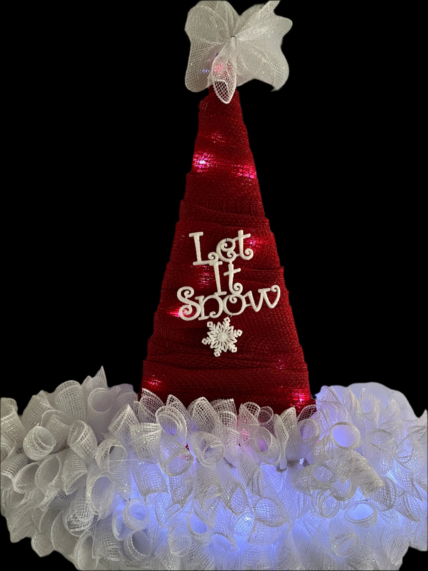 Let it Snow Santa Hat Wreath