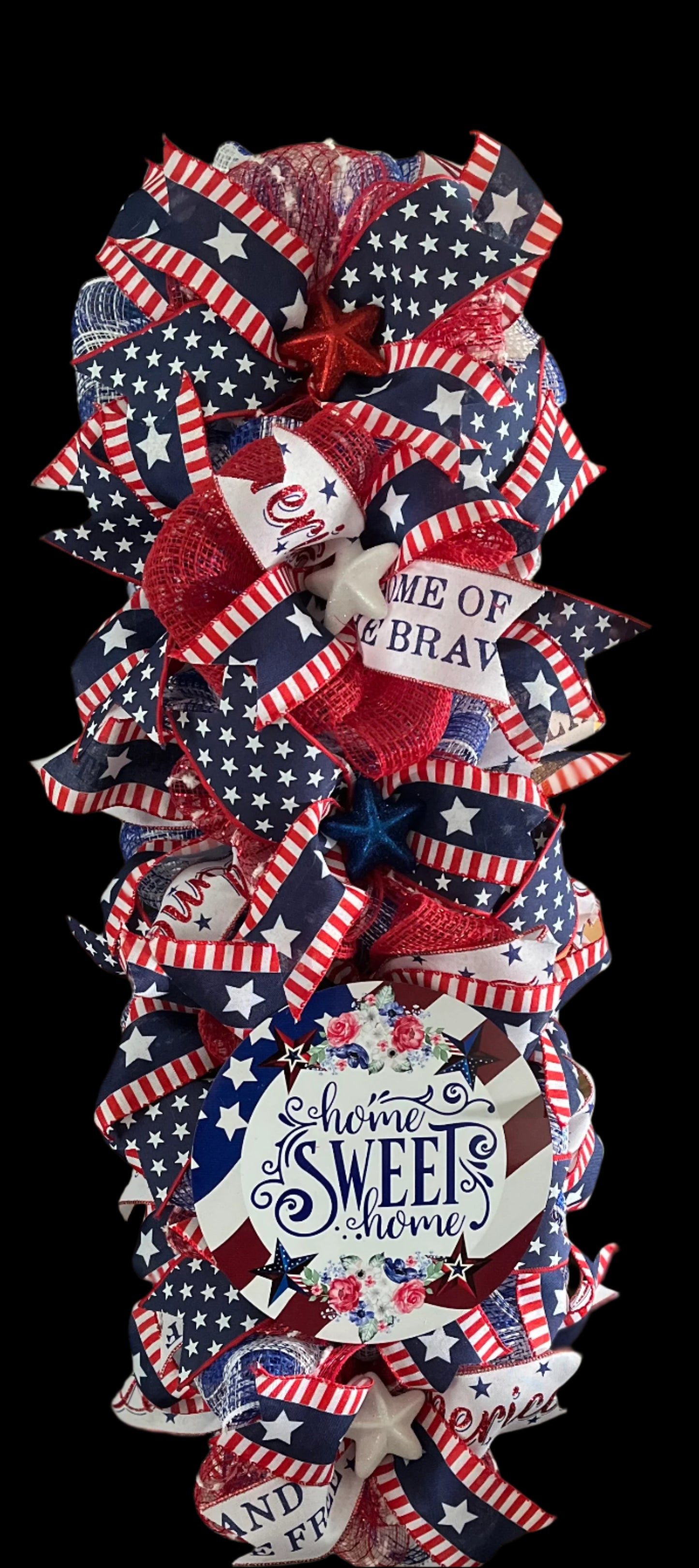 Patriotic Home Sweet Home Wreath