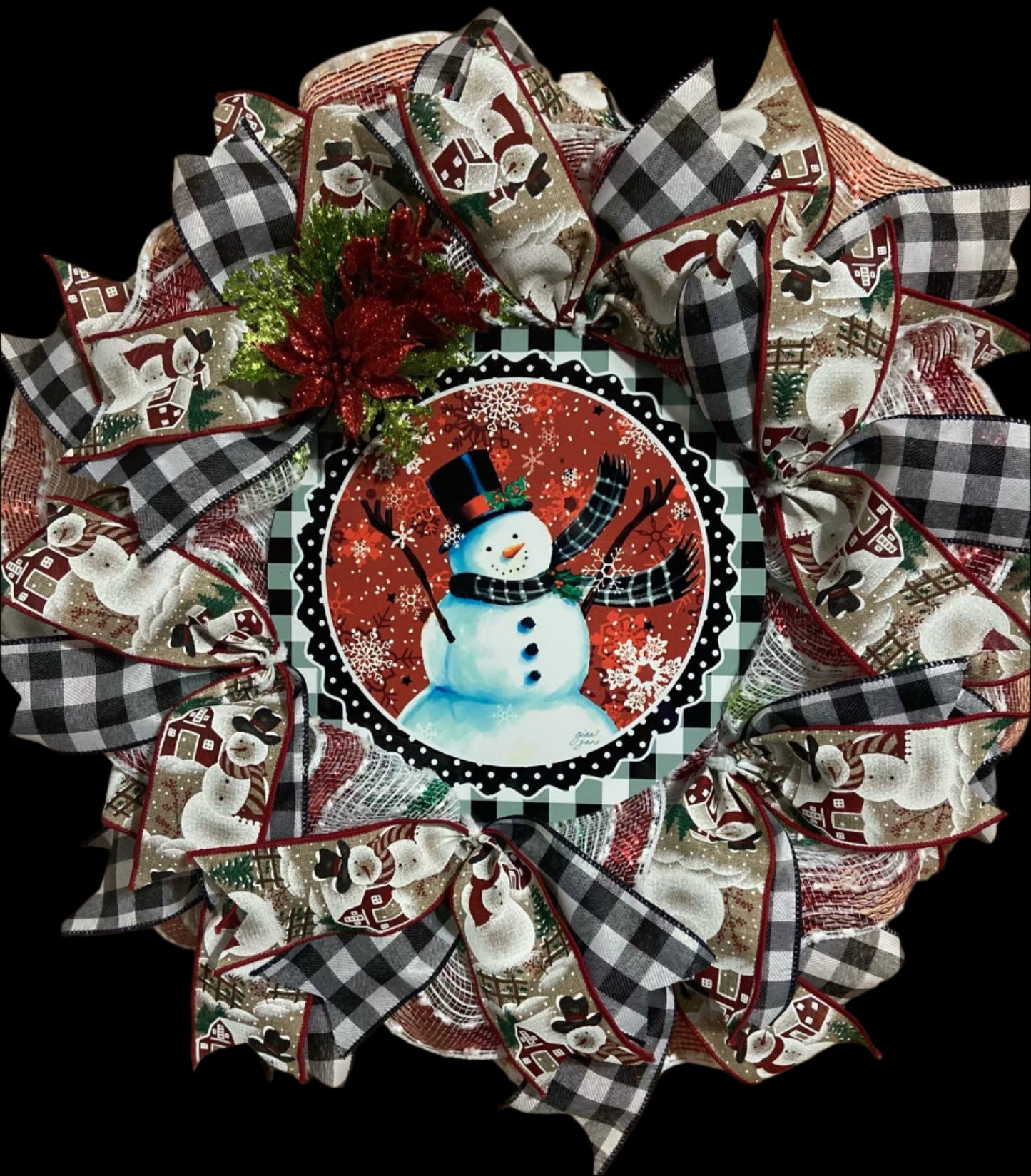 Simple Snowman Wreath