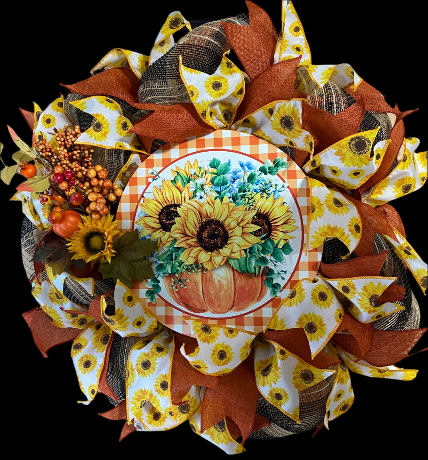 Sunflowers & Pumpkins Wreath