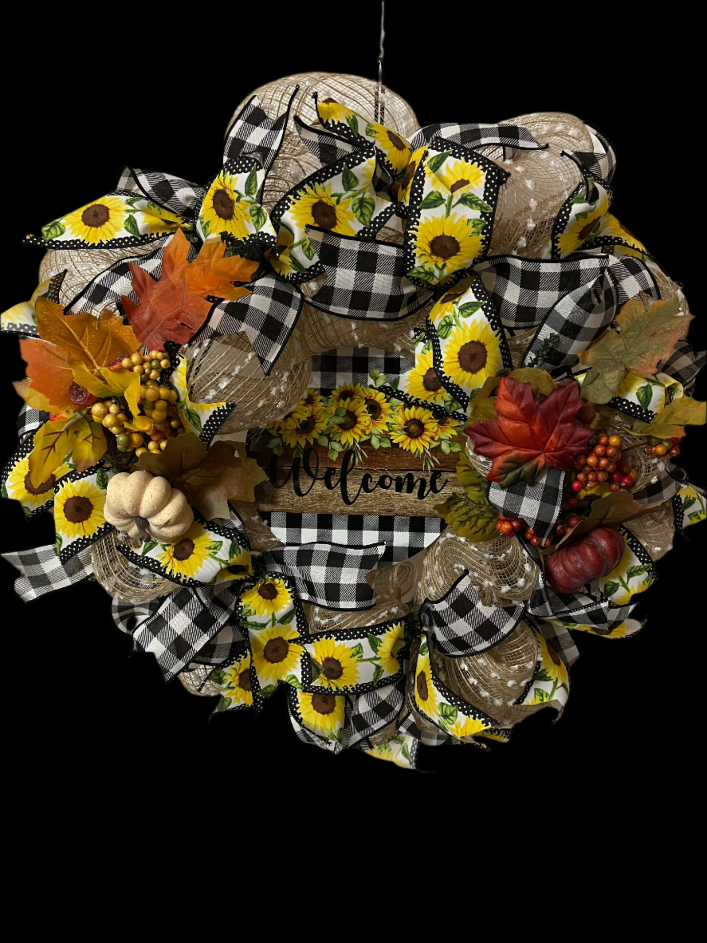 Welcome Sunflowers Wreath