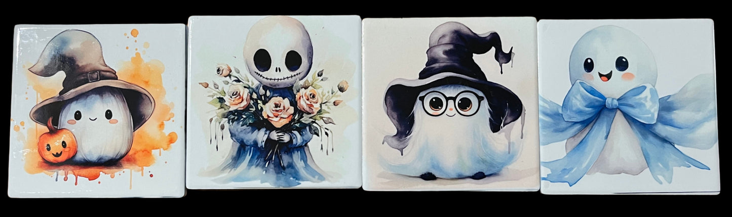 Cute Ghost Coaster Set