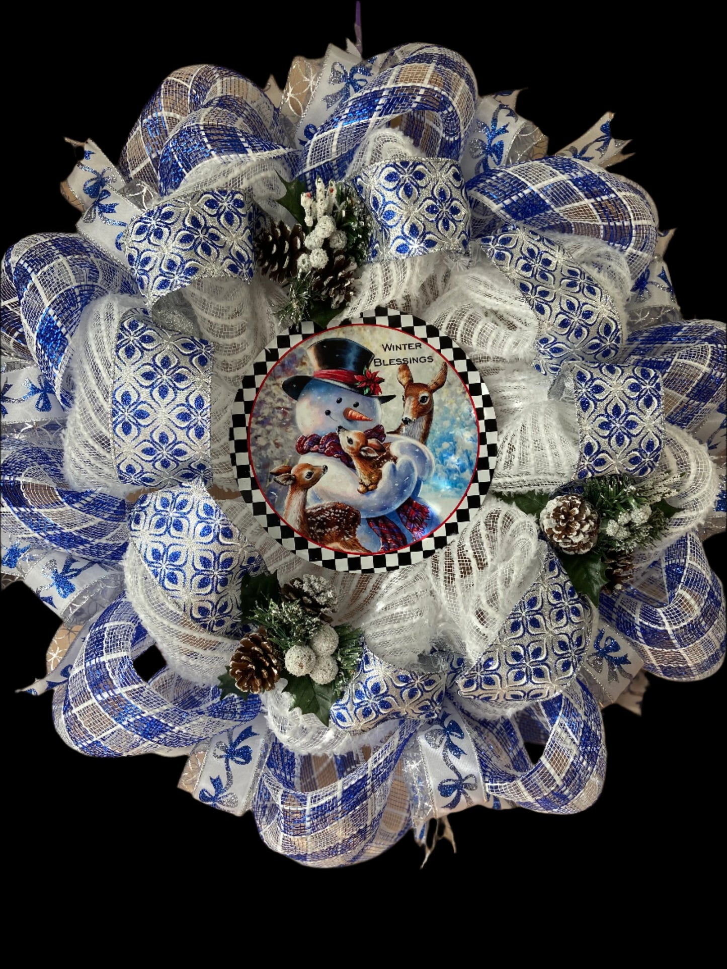 Happy Snowman Wreath