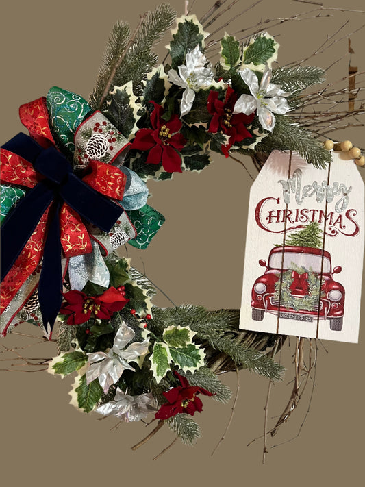 Red Truck Christmas Wreath